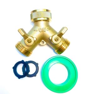 Brass Garden hose splitter